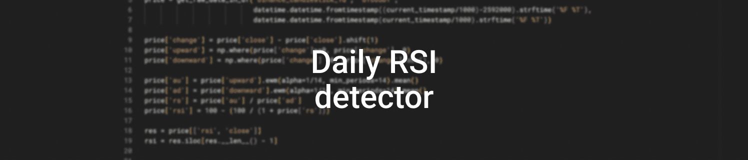Daily RSI detector